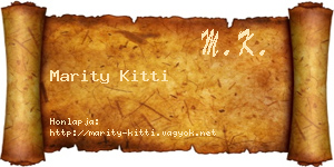 Marity Kitti névjegykártya