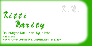 kitti marity business card